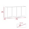 VYNXARIA Rectangle Wall Cabinet with Four Swing Doors in Black Wenge Finish ¨C Perfect for Kitchen Storage - 4 of 4