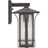 Progress Lighting Cullman 1-Light Outdoor Small Wall Lantern, Antique Bronze, Seeded Glass Shade - 4 of 4