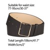 Allegra K Women's PU Leather Metal Pin Buckle Dress Pants Wide Belts - 3 of 4