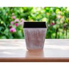 HomeRoots 5" Brown and Ivory Abstract Recycled Plastic Indoor Outdoor Rectangular Pot Planter - 2 of 3