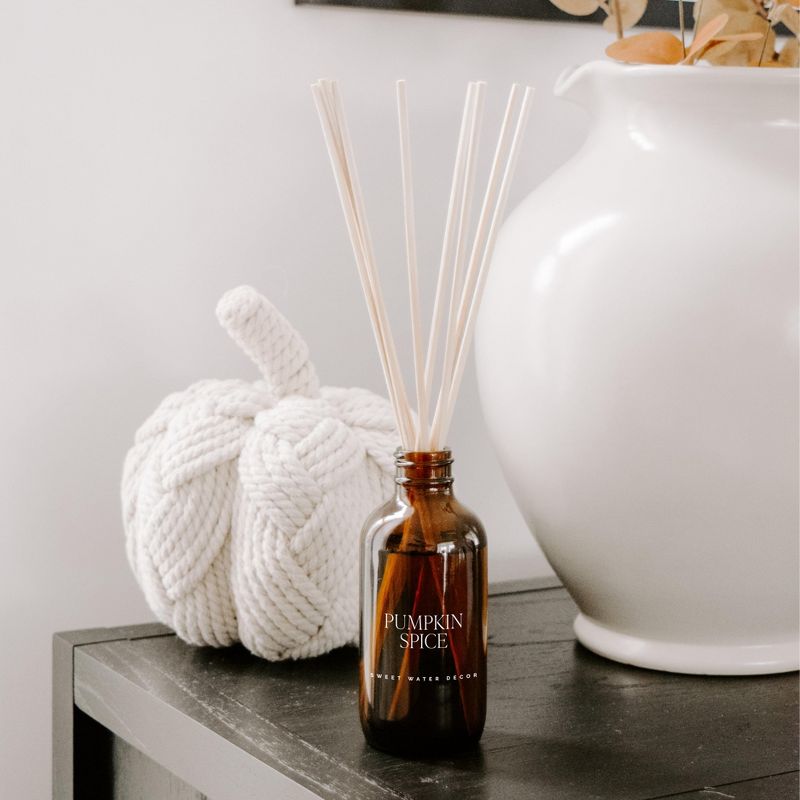 Sweet Water Decor Pumpkin Spice Amber Reed Diffuser - 3.5oz, 3 of 5