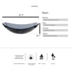 ELECWISH Bathroom Artistic Tempered Glass Vessel Sink with Faucet and Pop-up Drain - 3 of 4
