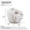 CAVINAS Modern Accent Chair with Backrest Upholstered Sofa Chair Comfy Chair Lounge Chair for Living Room - 2 of 4