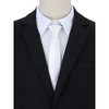 INSPIRE CHIC Men's Skinny Slim Solid Color Adjustable Pre-Tied Satin Necktie Ties 1 Pc - 4 of 4