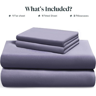 LuxClub King Size Light Grey Organic Bamboo Deep Pocket Sheet Set