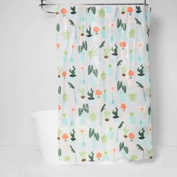 Plants Shower Curtain Green - Room Essentials™