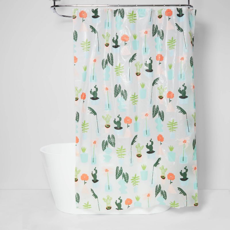 Plants Shower Curtain Green - Room Essentials&#8482;, 1 of 13