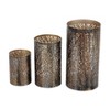 Set of 3 Leafy Cylindrical Contemporary Metal Candle Holders - Olivia & May - 3 of 4