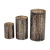 Set of 3 Leafy Cylindrical Contemporary Metal Candle Holders - Olivia & May - image 3 of 4
