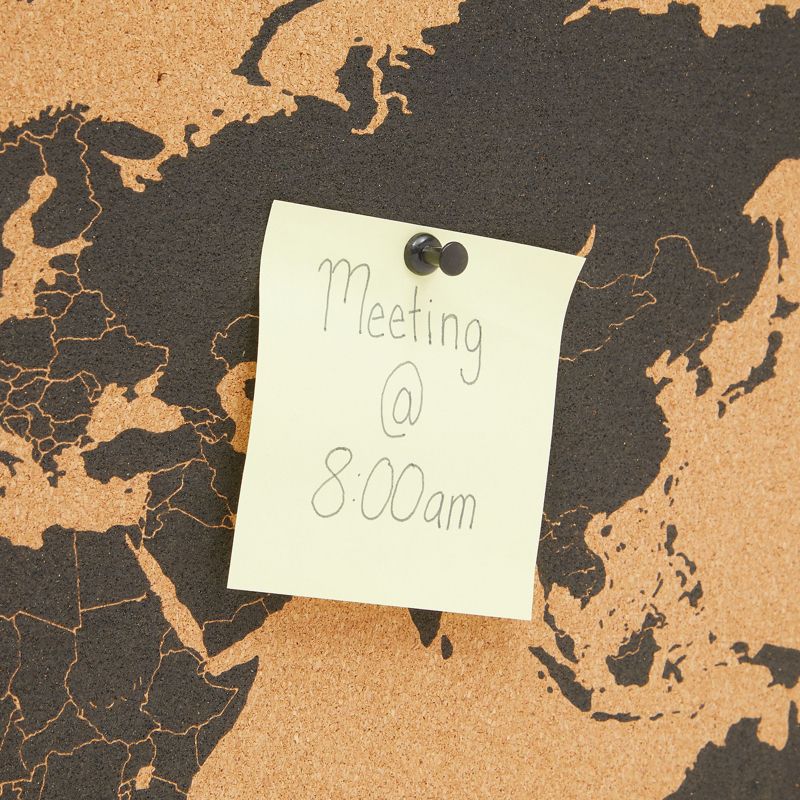 Juvale Cork Board Map of The World - Wall Mount Bulletin Board with Pins, 23.5 x 15.75 In, 5 of 9