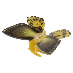 Unique Bargains Women's Butterfly Hair Clips 4.13"x3.31"x1.38" Black Yellow 1 Pc - 1 of 3