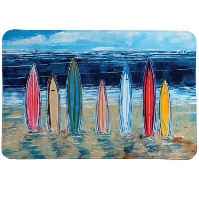 Laural Home Surfboards 20"W x 30"L Memory Foam Rug