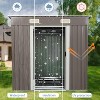6FT x 4FT Metal Storage Shed with Lockable Sliding Door Outdoor Storage House Sun Protection Metal Shed for Backyard Garden Patio - 3 of 4