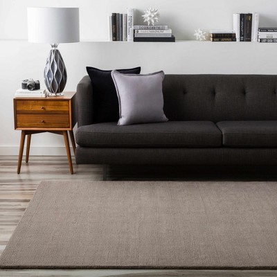 Hauteloom Brockton Solid Wool Gray Area Rug