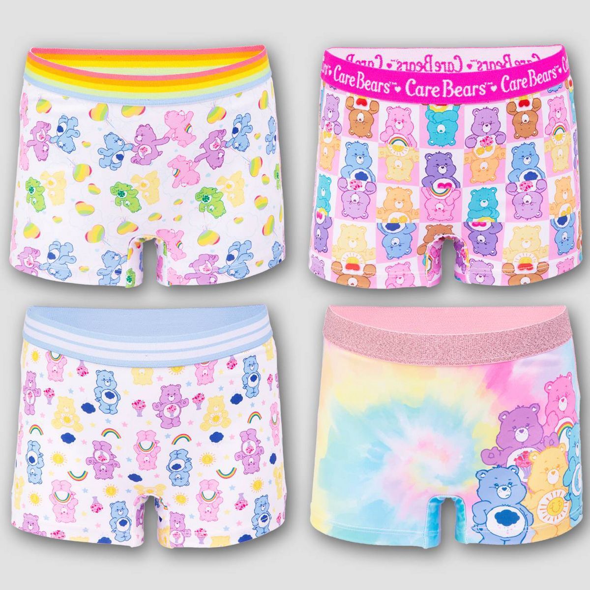 Girls' Care Bears 4pk Underwear