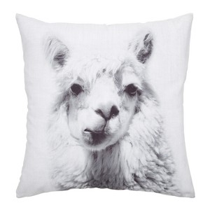 Kate and Laurel Como Alpaca Print Throw Pillow Cover - 1 of 4