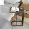 ResenkosSofa Table, End Table, Side Table,C-shaped Side Table with Heavy-duty Metal Frame-Oak Gray - 4 of 4