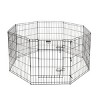Pet Adobe Folding 8-Panel Folding Metal Wire Pet Playpen - Satin Black - 3 of 4