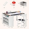 Kids Art Table and Chairs Set with Storage, Portable Art Supply Organizer, Ideal Learning Desk and Stool for Creative Play and Activities - 2 of 4