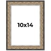 PosterPalooza | Photo Size Ornate Silver Picture Frame - UV Acrylic, Foam Board Backing, Hanging Hardware - 2 of 4