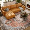 COZONY Oriental Washable Rug - Vintage Ultra-Thin Non-Slip Soft Throw Carpet for Bedroom, Living Room, Entryway, Kitchen Office - 4 of 4