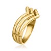 Ross-Simons 18kt Gold Over Sterling 3-Row Chevron Ring - 3 of 4