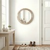 Spassway Round Wall Mirror Farmhouse Decorative Circle Vanity Mirrors with Wood Whitewash frame for Bathroom Bedroom Entryway Living Room - 4 of 4