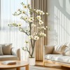 Artificial Magnolia Tree, Faux Flower Plant In Pot with Realistic Leaves & Flowers, Fake Real Touch Blooming Floral Plant For Home Office Decor - 4 of 4