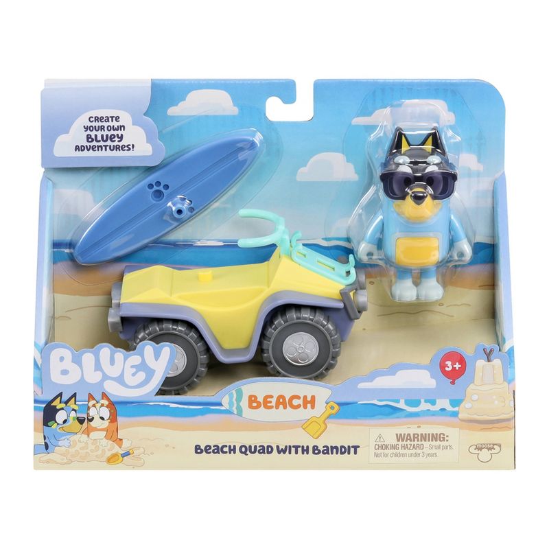 Bluey Beach Quad with Bandit Vehicle and Figure, 2 of 15