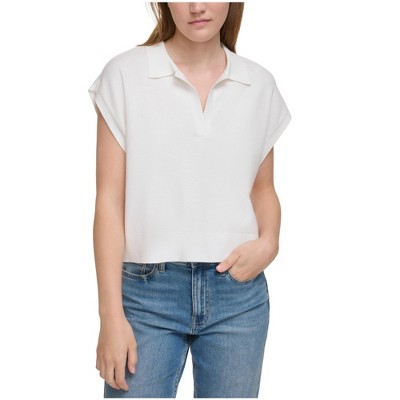 Calvin Klein Womens Sleeveless Polo Sweater Vest