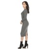 White Mark Women's Long Sleeve Rib Midi Sweater Dress - 2 of 4