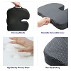 Premium Memory Foam Comfort Chair Cushion, Ergonomic Cushion for Chair, Car, Office Desk, Tailbone Relief - 4 of 4