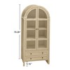 CAVINAS Arched Kitchen Pantry,Wood Storage Cabinet with 2 Doors,Adjustable Shelves,Black Metal Handles,Pantry Cabinet for Kitchen,Dining,Living Room - 3 of 4