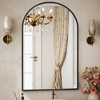 Arched Anti-Fog Bathroom Mirror - 8mm Explosion-Proof Glass, Rust-Proof Aluminum Frame, Wall Mounted-Gold - 3 of 4