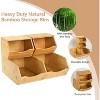 Set of 3 Bamboo Pantry Storage Bins with Lids, Stackable, for Potatoes & Onions - 4 of 4