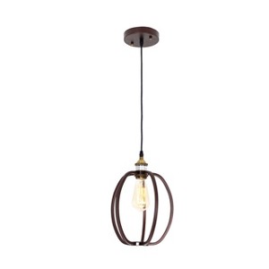 Chloe Lighting Cerdic Industrial 1 Light Oil Rubbed Bronze Ceiling Pendant 8" Wide - 1 of 1