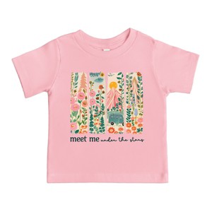 The Juniper Shop Meet Me Under The Stars Toddler Short Sleeve Tee - 2T - Pink - 1 of 4