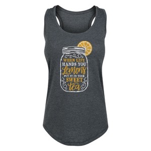 Women's - Country Casuals - When Life Hands You Lemons Graphic Racerback Tank - 1 of 4