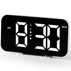 REGALWOVEN HMETOL Digital Corded Electric Plastic Adjustable Volume Alarm Clock 6.3"L x 1.0"W x 3.4"H 1 Pc - 1 of 4