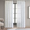 Habitat 100% Polyester Lausanne Sheer Chenille Leaf Delightful Texture Grommet Curtain Panel 52" x 84" Off White - 2 of 4