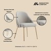 PAGED Modern Dining Chairs, Faux Leather Upholstered Living Room Chairs, Kitchen Chairs with Semi Circle Metal Base for Kitchen - 2 of 4