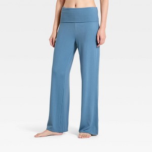 Women's Fold Over Waistband Hacci Lounge Pants - Auden™ Blue S