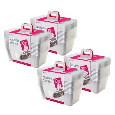 Life Story 6 Qt Rectangular Clear Plastic Protective Storage Shoe Box, 12  Pack : Target