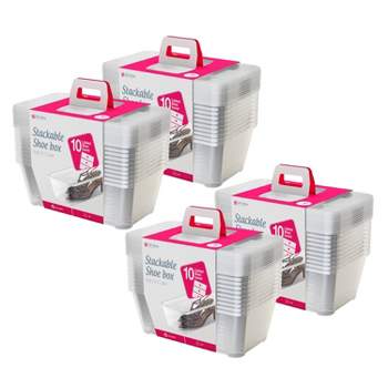 4l Stacking Bin With Lid White - Brightroom™ : Target
