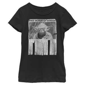 Girls Star Wars Yoda Words of Wisdom T Shirt - 1 of 4