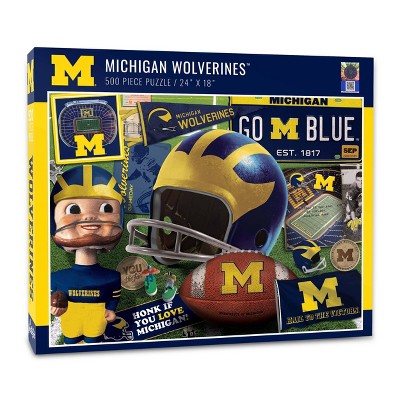 NCAA Michigan Wolverines Throwback Puzzle 500pc