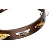 MEINL Vintage Wood Tambourine with Dual Alloy Jingles 10 in. Walnut Brown - 3 of 4
