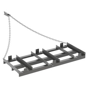 Drag Harrow Driveway Grader,Heavy Duty Tow Behind Lawn Rake with 6 Ft Chain,2 Adjustable Bars,Driveway Drag for Gravel,Sand,Lawn,Soil,Hay,ATV,UTV - 1 of 4