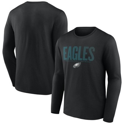 Nfl Philadelphia Eagles Men's Transition Black Long Sleeve T-shirt : Target