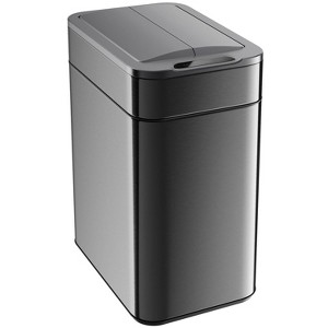 hOmeLabs Kitchen Trash Can - Retractable Automatic Sensor Butterfly Lid, Battery-Operated - 1 of 4